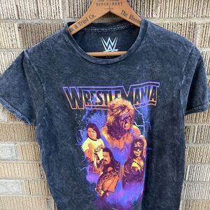 NEW Mens Small Wrestlemania Shirt WWE WWF Warrior Piper Bret Hart Jake the Snake
